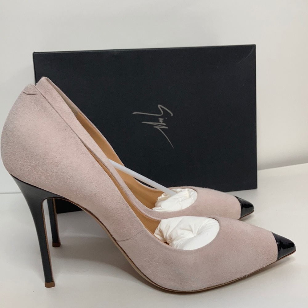 GIUSEPPE ZANOTTI Suede heels with black tip